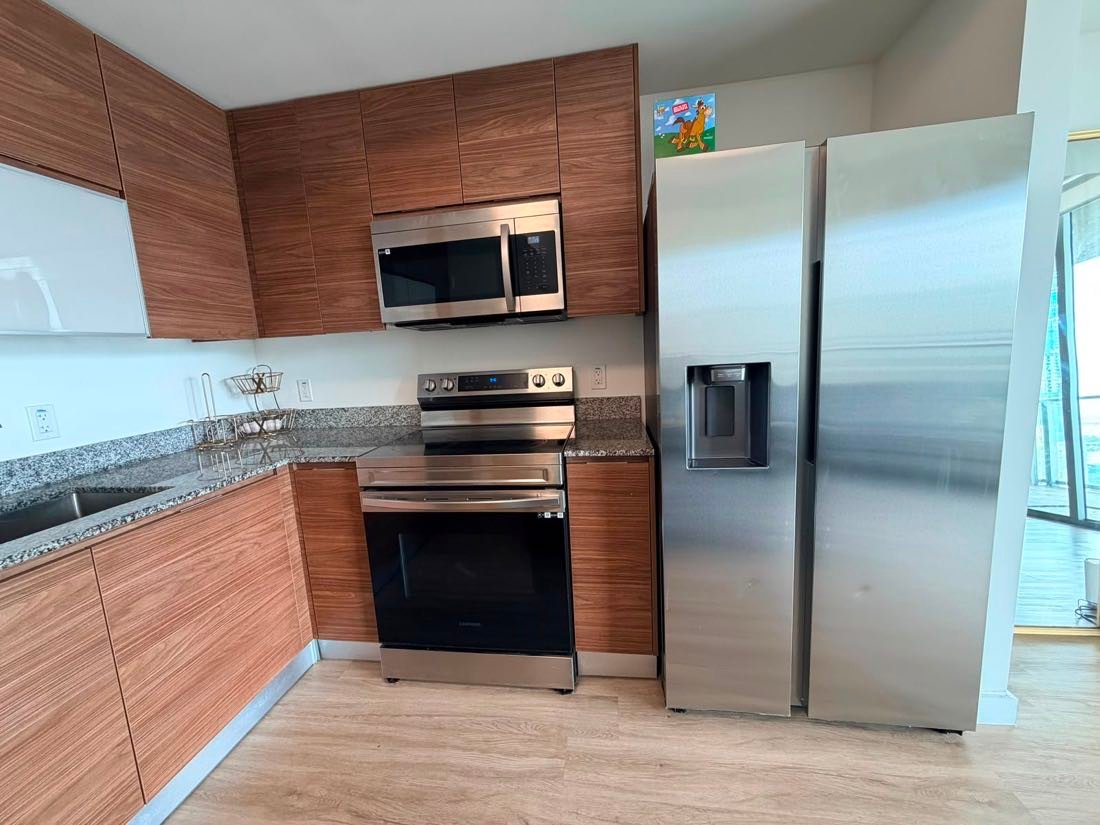 Stainless steel kitchen after a prestige clean